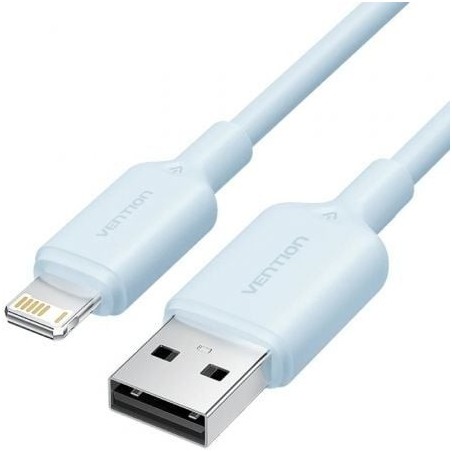 Cable USB 2.0 Lightning Vention LAMSH- USB Macho - Lightning Macho- 480Mbps- 2m- Azul