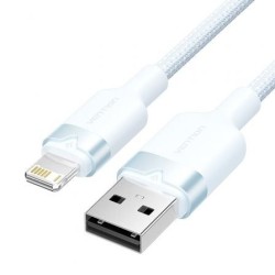 Cable USB 2.0 Lightning Vention LANSF- USB Macho - Lightning Macho- 480Mbps- 1m- Azul