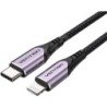 Cable USB 2.0 Tipo-C Lightning Vention TACVF- USB Tipo-C Macho - Lightning Macho- Hasta 27W- 480Mbps- 1m- Morado
