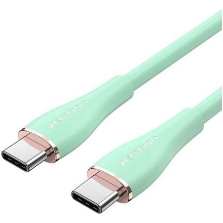 Cable USB 2.0 Tipo-C Vention TAWGF- USB Tipo-C Macho - USB Tipo-C Macho- Hasta 100W- 480Mbps- 1m- Verde