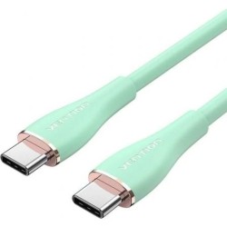 Cable USB 2.0 Tipo-C Vention TAWGG- USB Tipo-C Macho - USB Tipo-C Macho- Hasta 100W- 480Mbps- 1.5m- Verde
