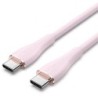 Cable USB 2.0 Tipo-C Vention TAWPF- USB Tipo-C Macho - USB Tipo-C Macho- Hasta 100W- 480Mbps- 1m- Rosa