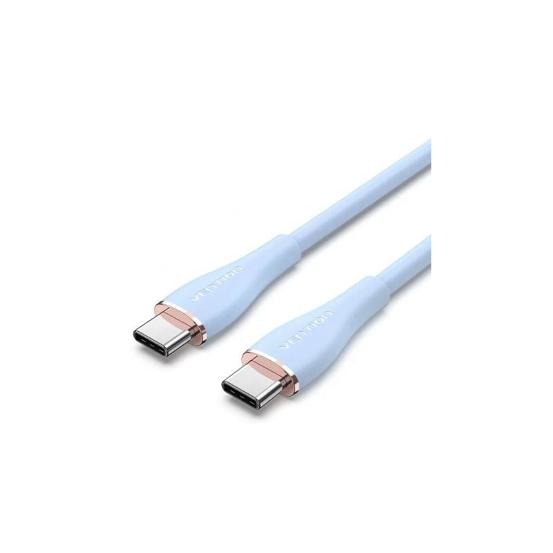Cable USB 2.0 Tipo-C Vention TAWSF- USB Tipo-C Macho - USB Tipo-C Macho- Hasta 100W- 480Mbps- 1m- Azul