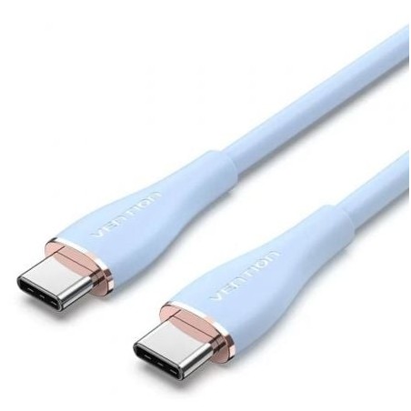 Cable USB 2.0 Tipo-C Vention TAWSF- USB Tipo-C Macho - USB Tipo-C Macho- Hasta 100W- 480Mbps- 1m- Azul