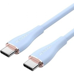 Cable USB 2.0 Tipo-C Vention TAWSG- USB Tipo-C Macho - USB Tipo-C Macho- Hasta 100W- 480Mbps- 1.5m- Azul