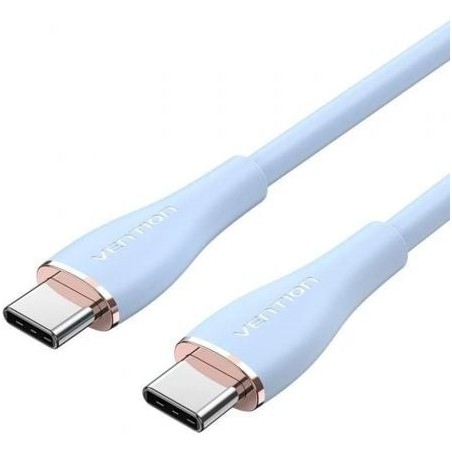 Cable USB 2.0 Tipo-C Vention TAWSG- USB Tipo-C Macho - USB Tipo-C Macho- Hasta 100W- 480Mbps- 1.5m- Azul