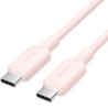 Cable USB 2.0 Tipo-C 3A Vention TRCPF- USB Tipo-C Macho - USB Tipo-C Macho- Hasta 60W- 480Mbps- 1m- Rosa
