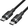Cable USB 2.0 Tipo-C 3A Vention TRDBH- USB Tipo-C Macho - USB Tipo-C Macho- Hasta 60W- 480Mbps- 2m- Negro