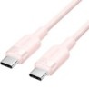 Cable USB 2.0 Tipo-C 3A Vention TRDPF- USB Tipo-C Macho - USB Tipo-C Macho- Hasta 60W- 480Mbps- 1m- Rosa