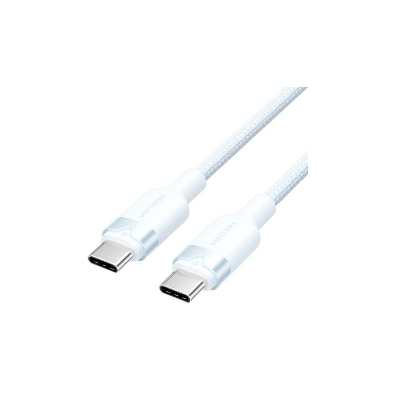 Cable USB 2.0 Tipo-C 3A Vention TRDSF- USB Tipo-C Macho - USB Tipo-C Macho- Hasta 60W- 480Mbps- 1m- Azul