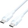 Cable USB 2.0 Tipo-C 3A Vention TRDSF- USB Tipo-C Macho - USB Tipo-C Macho- Hasta 60W- 480Mbps- 1m- Azul