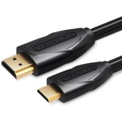 Cable HDMI Vention VAA-D02-B150- HDMI Macho - Mini HDMI Macho- 1.5m- Negro