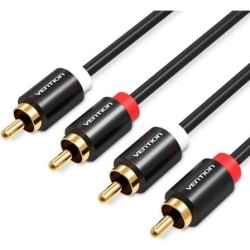 Cable Estéreo Vention VAB-R06-B150- 2x RCA Macho - 2x RCA Macho- 1.5m- Negro