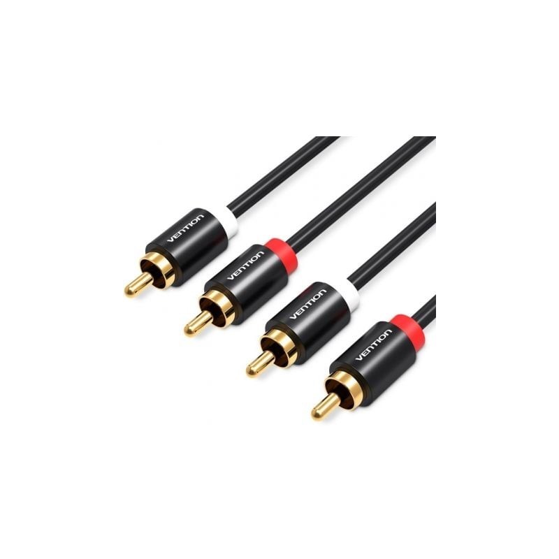 Cable Estéreo Vention VAB-R06-B150- 2x RCA Macho - 2x RCA Macho- 1.5m- Negro