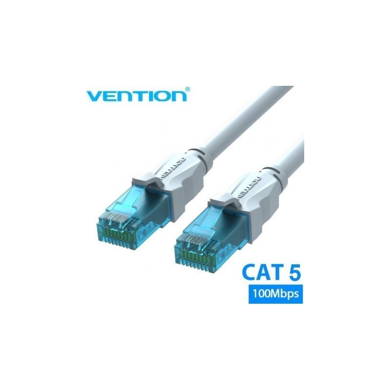 Cable de Red RJ45 UTP Vention VAP-A10-S2000 Cat.5e- 20m- Azul y Blanco