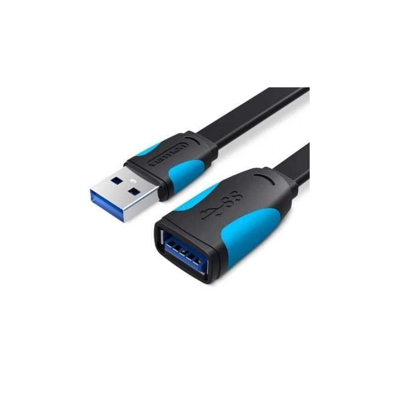 Cable Alargador USB 3.0 Vention VAS-A13-B050- USB Macho - USB Hembra- 5Gbps- 50cm- Negro y Azul