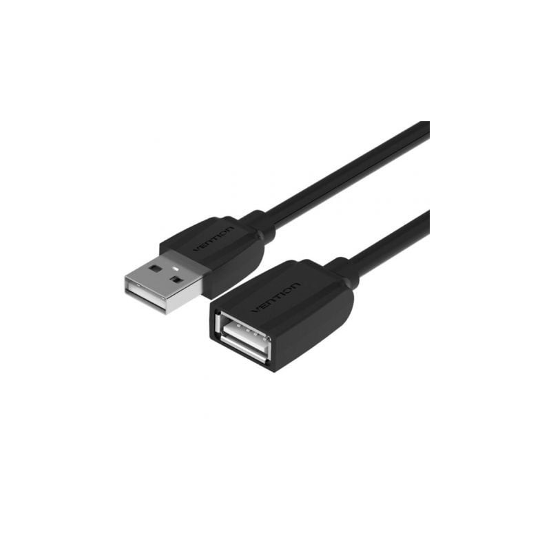 Cable Alargador USB 2.0 Vention VAS-A44-B100- USB Macho - USB Hembra- 1m- Negro