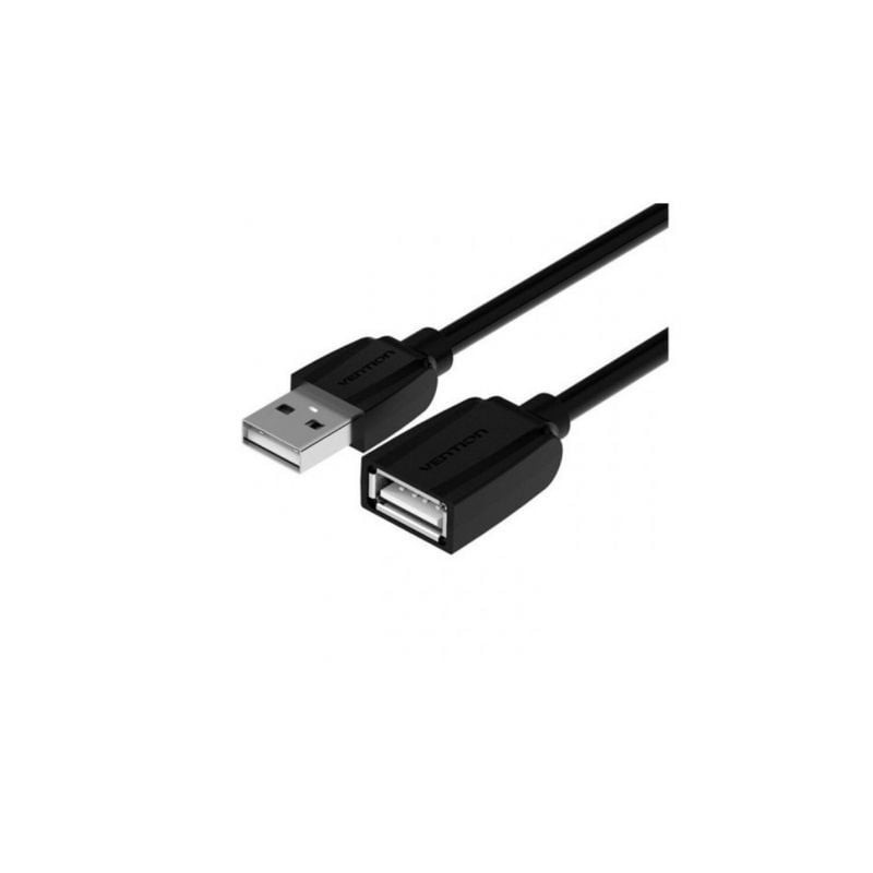 Cable Alargador USB 2.0 Vention VAS-A44-B200- USB Macho - USB Hembra- 480Mbps- 2m- Negro