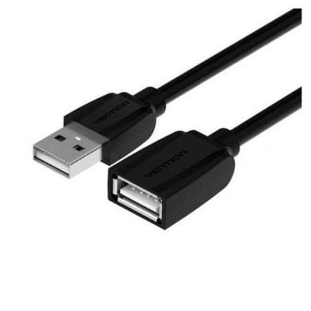 Cable Alargador USB 2.0 Vention VAS-A44-B200- USB Macho - USB Hembra- 480Mbps- 2m- Negro