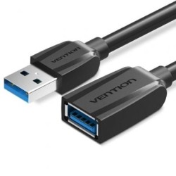 Cable Alargador USB 3.0 Vention VAS-A45-B050- USB Macho - USB Hembra- 5Gbps- 50cm- Negro