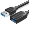Cable Alargador USB 3.0 Vention VAS-A45-B050- USB Macho - USB Hembra- 5Gbps- 50cm- Negro