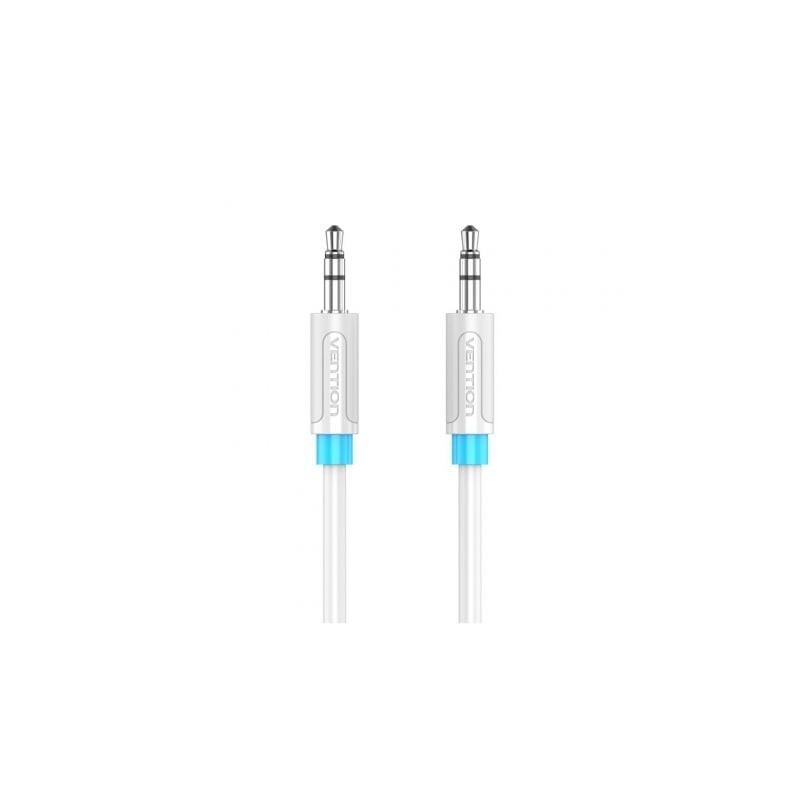 Cable Estéreo Vention VAS-A65-W080- Jack 3.5 Macho - Jack 3.5 Macho- 80cm- Blanco