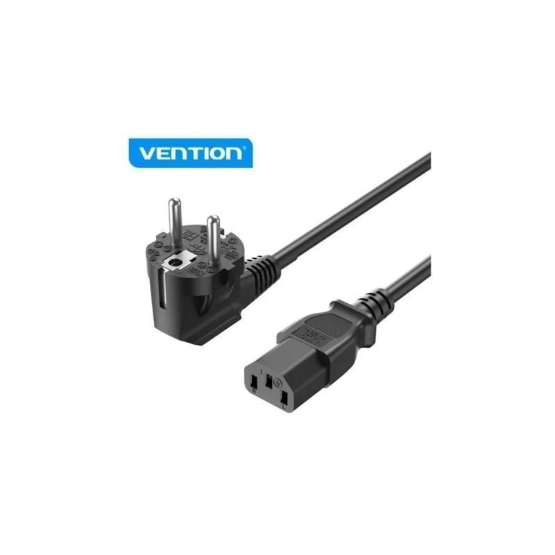 Cable de Alimentación Vention ZCJBAC- IEC C13 Hembra - CEE7 Macho- 1.8m- Negro
