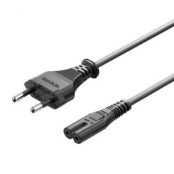 Cable Alimentación Forma 8 Vention ZCLBAC- CEE7-16 Macho - C7 Hembra- 1.8m