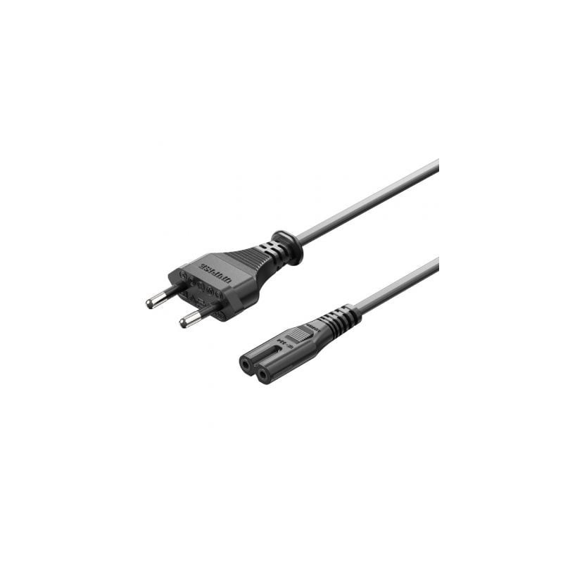 Cable Alimentación Forma 8 Vention ZCLBAC- CEE7-16 Macho - C7 Hembra- 1.8m