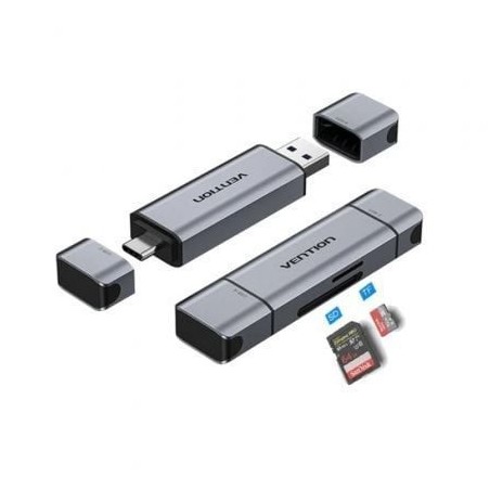 Lector de Tarjetas Externo Vention CLKB0- USB 3.0 y USB Tipo-C