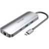 Docking USB Tipo-C Vention TOMHB- 1xHDMI- 2xUSB- 1xUSB Tipo-C- 1xUSB Tipo-C PD- 1xRJ45- 1xLector Tarjetas SD y MicroSD- Jack