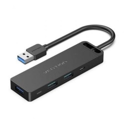 Docking USB 3.0 Vention CHVBB- 3xUSB- 1xMicroUSB PD- 1xLector Tarjetas- Negro