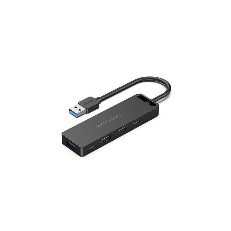 Docking USB 3.0 Vention CHVBB- 3xUSB- 1xMicroUSB PD- 1xLector Tarjetas- Negro