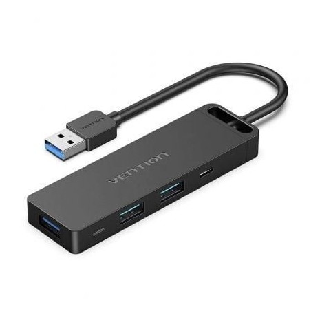 Docking USB 3.0 Vention CHVBB- 3xUSB- 1xMicroUSB PD- 1xLector Tarjetas- Negro
