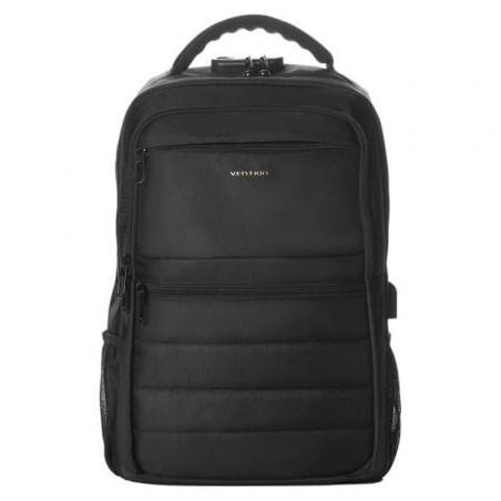 Mochila Vention KRKB0 para Portátiles hasta 17'- Impermeable- Puerto USB- Antirrobo- Negra