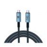 Cable USB 3.1 Tipo-C Woxter PE26-183- USB Tipo-C Macho - USB Tipo-C Macho- Hasta 240W- 40Gbps- 2m- Negro