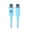 Cable USB 2.0 Tipo-C Woxter PE26-188- USB Tipo-C Macho - USB Tipo-C Macho- Hasta 60W- 480Mbps- 1.2m- Azul
