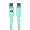 Cable USB 2.0 Tipo-C Woxter PE26-189- USB Tipo-C Macho - USB Tipo-C Macho- Hasta 60W- 480Mbps- 1.2m- Verde
