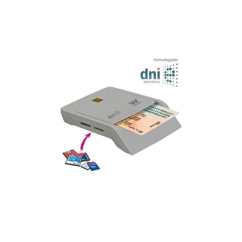 Lector de DNI y Tarjetas Woxter PE26-147- Blanco- USB 2.0