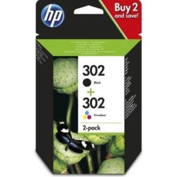 Cartucho de Tinta Original HP nº302 Multipack- Negro- Tricolor