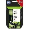 Cartucho de Tinta Original HP nº302 Multipack- Negro- Tricolor