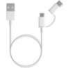 Cable USB 2.0 Xiaomi Mi 2-in-1 USB Cable SJV4082TY USB Macho - Micro USB Macho- USB Tipo-C Macho- 1m- Blanco