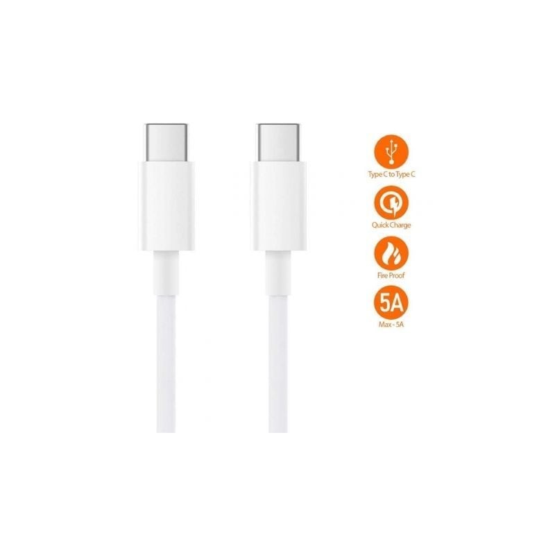 Cable USB 2.0 Tipo C Xiaomi SJV4108GL- USB Tipo-C Macho - USB Tipo-C Macho- 1.5m- Blanco