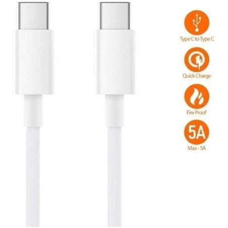 Cable USB 2.0 Tipo C Xiaomi SJV4108GL- USB Tipo-C Macho - USB Tipo-C Macho- 1.5m- Blanco