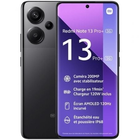 Smartphone Xiaomi Redmi Note 13 Pro+ NFC 8GB- 256GB- 6.67'- 5G- Negro