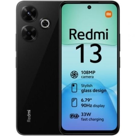 Smartphone Xiaomi Redmi 13 8GB- 256GB- 6.79'- Negro Medianoche