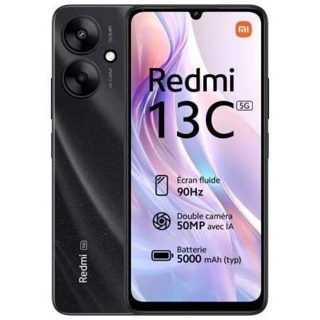 Smartphone Xiaomi Redmi 13C 4GB- 128GB- 6.74'- 5G- Negro