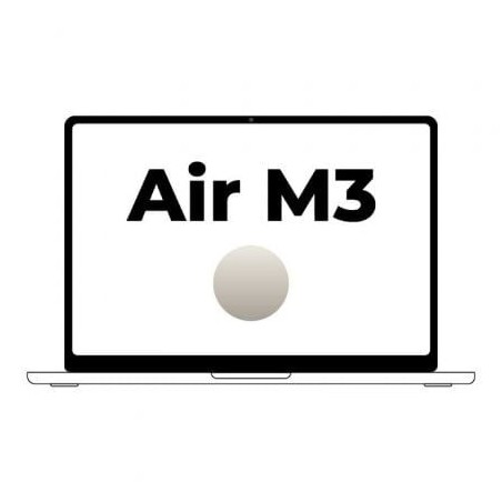 Apple Macbook Air 13,6'- M3 8-Core CPU- 24Gb- 512Gb SSD-  10-Core GPU- Blanco Estrella