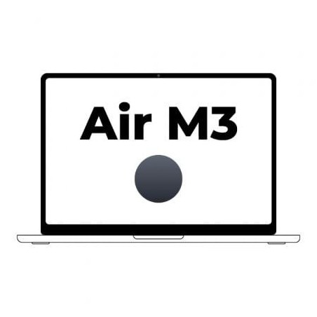 Apple Macbook Air 13,6'- M3 8-Core CPU- 8Gb- 512Gb SSD- 10-Core GPU- Medianoche