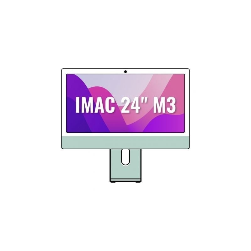 Apple iMac 24' Retina 4,5K - M3 8-Core CPU- 8Gb- 256Gb SSD- 10-Core GPU- Verde